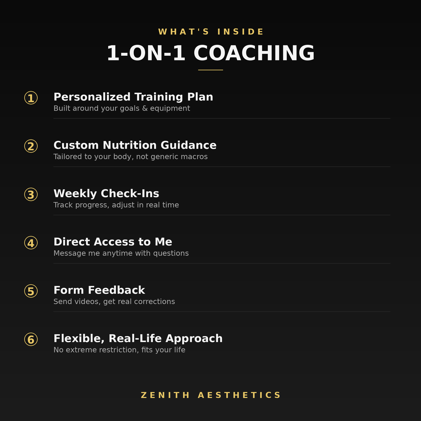 1 ON 1 COACHING.